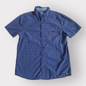 American Eagle Outfitters Button Shirt Tribal Slim Fit Purple Men M